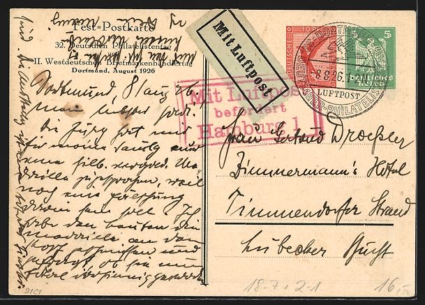 Entiers postaux: Dortmund, Postwertzeichen-Ausstellung 19 – D'occasion à Berlin par bartko-reher 1