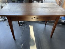 Holztisch mit Schublade Antik 1745!