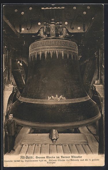 Cartoline postali: Bern, Grosse Glocke im Berner Münster – Usato da Berlin venduto da bartko-reher