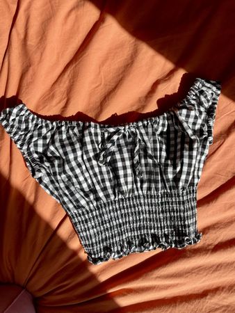 Sommerliches Top, Schwarz Weiss Kariert