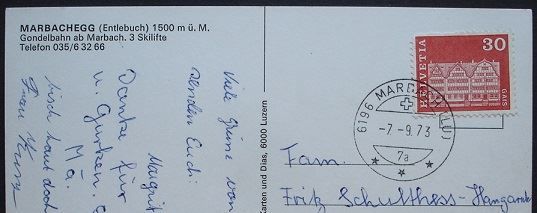 Cartes postales: MARBACH Entlebuch Restaurant Gondelbahn – D'occasion à Jona par philajona 1