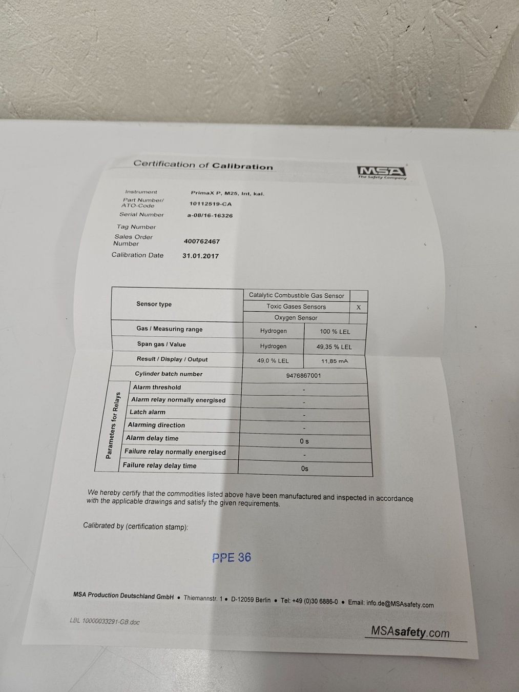 Misurare: PrimaX P, M25, Int, kal. (H2) WT – Usato da Schupfart venduto da philippb06 4