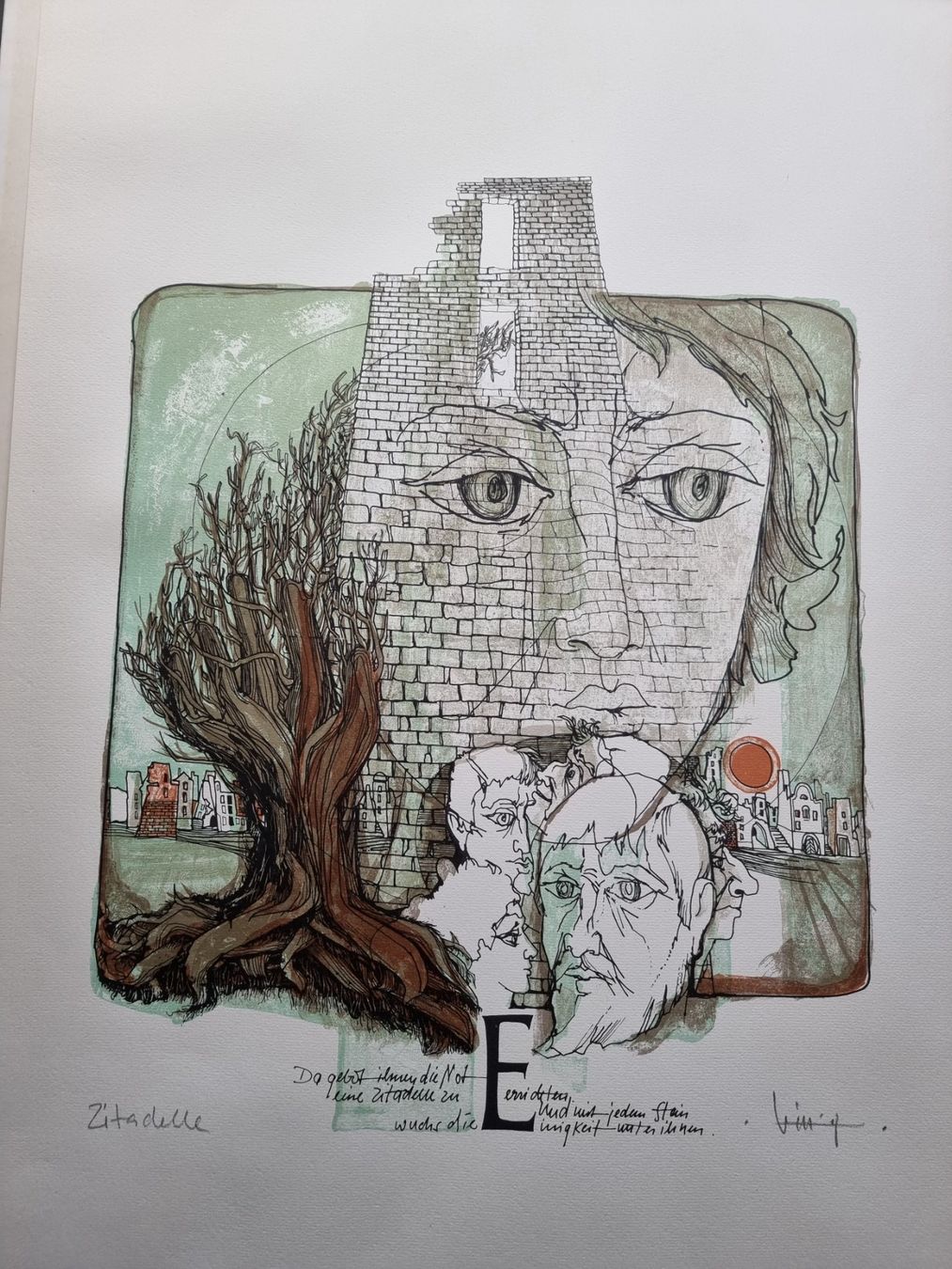 Grafica & Litografie: RENÉ VILLIGER LITHOGRAPHIE SIGNIERT – Usato da Gersau venduto da grafik-kunst 2