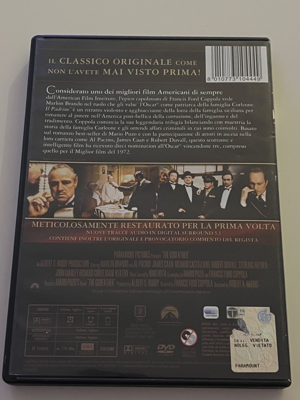 Alle DVDs: Der Pate DVD - Il Padrino Italienisch – Gebraucht aus Altstätten SG von sheamus 1