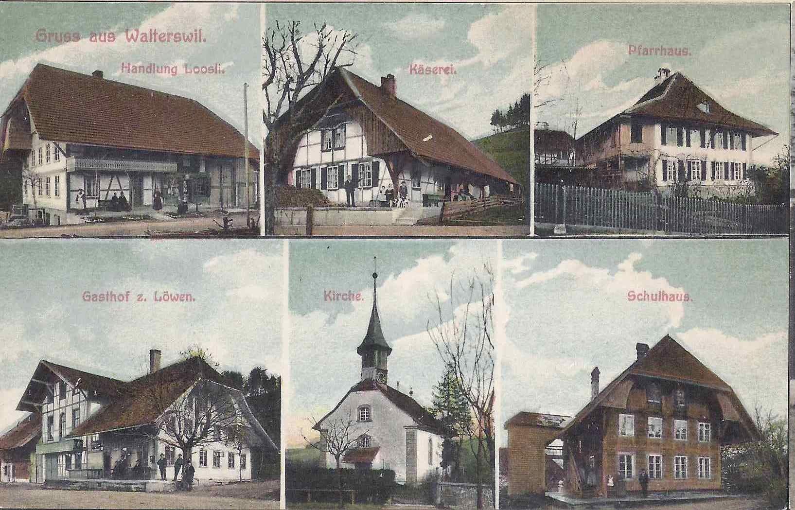 Cartoline postali: Walterwil SO 6 Bildkarte , ca.1910 – Usato da Solothurn venduto da Bepposol