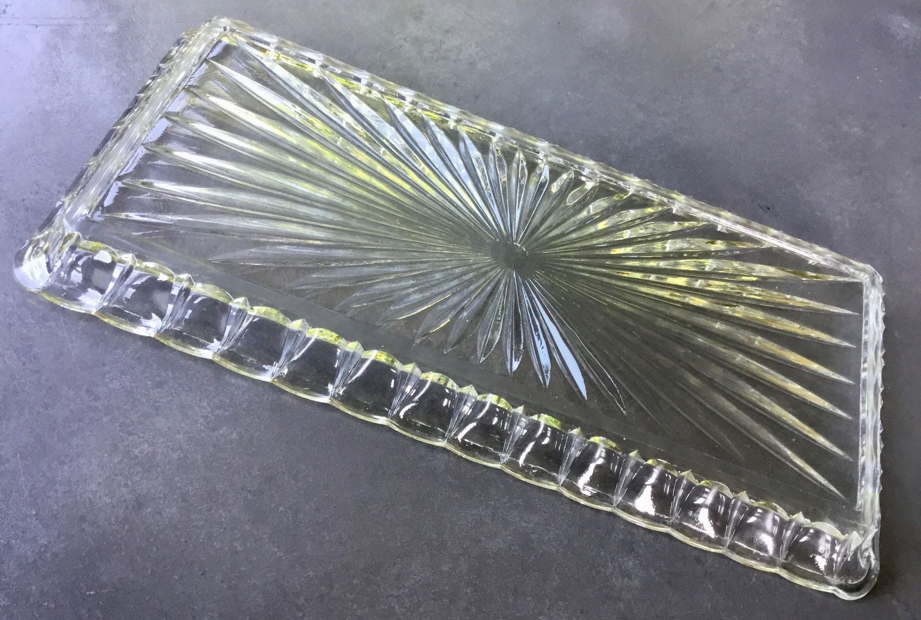 Servierplatten: Kuchen Cake Platte | Kristallglas antik – Gebraucht aus Eggersriet von Wiese61 4