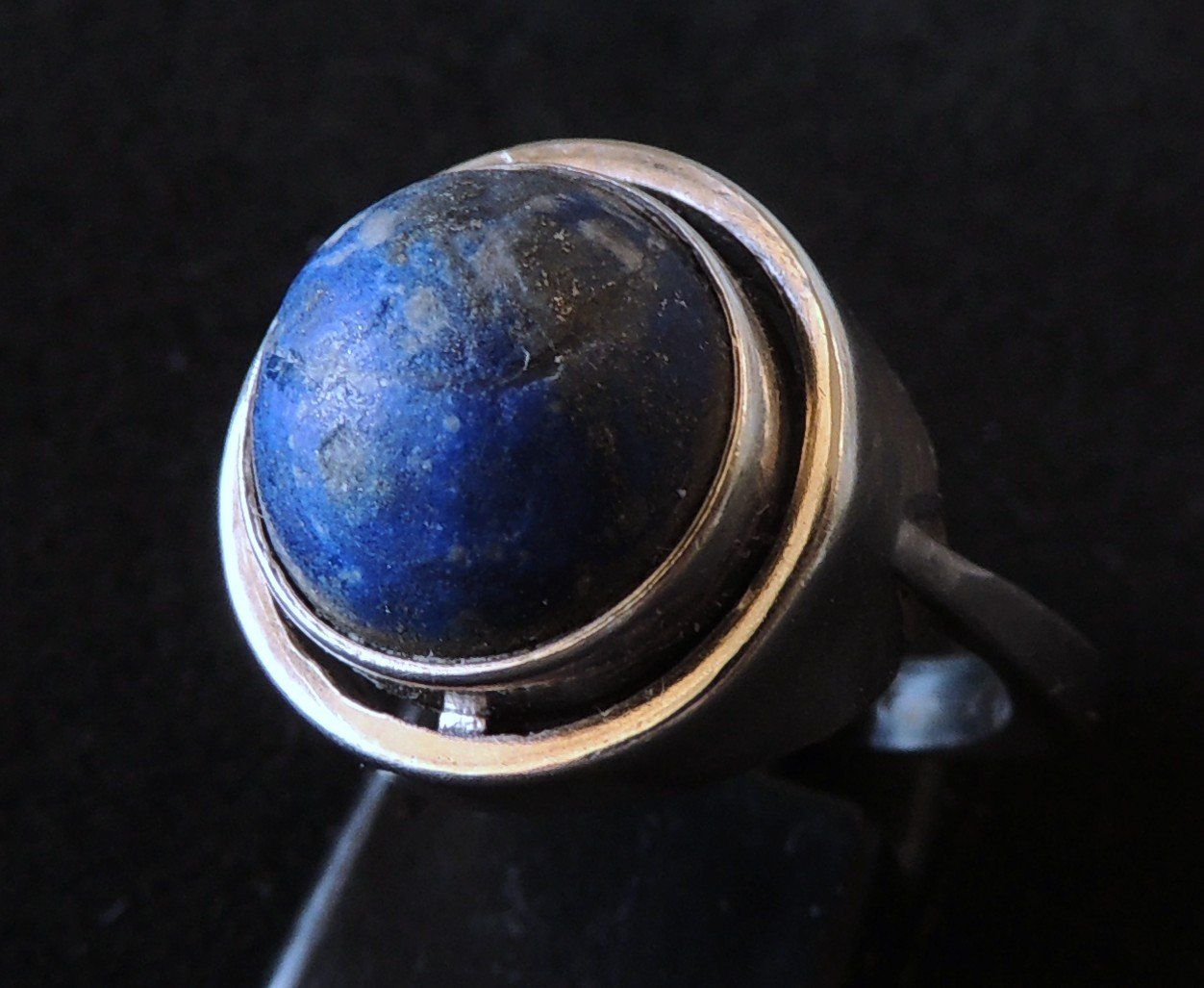Anelli: Silber 800 Fingerring Lapislazuli Gr. 54 – Usato da Waldenburg venduto da schaller707