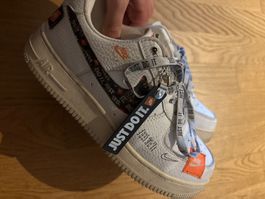 Nike Air Force 1 Just Do It weiss gebraucht Zustand