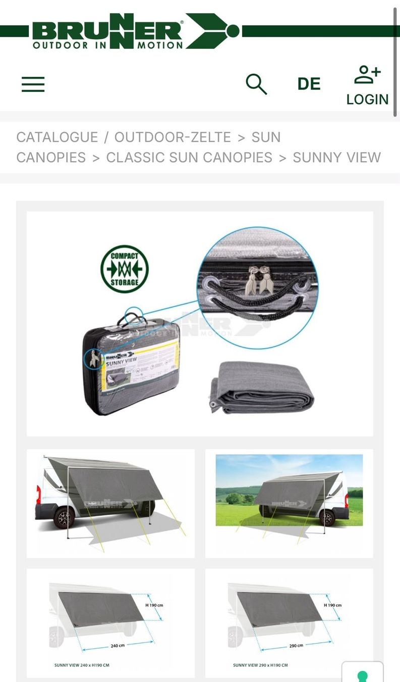 Verande & Tende da sole: Sonnensegel Campervan – Usato da Bottmingen venduto da Elv88 1