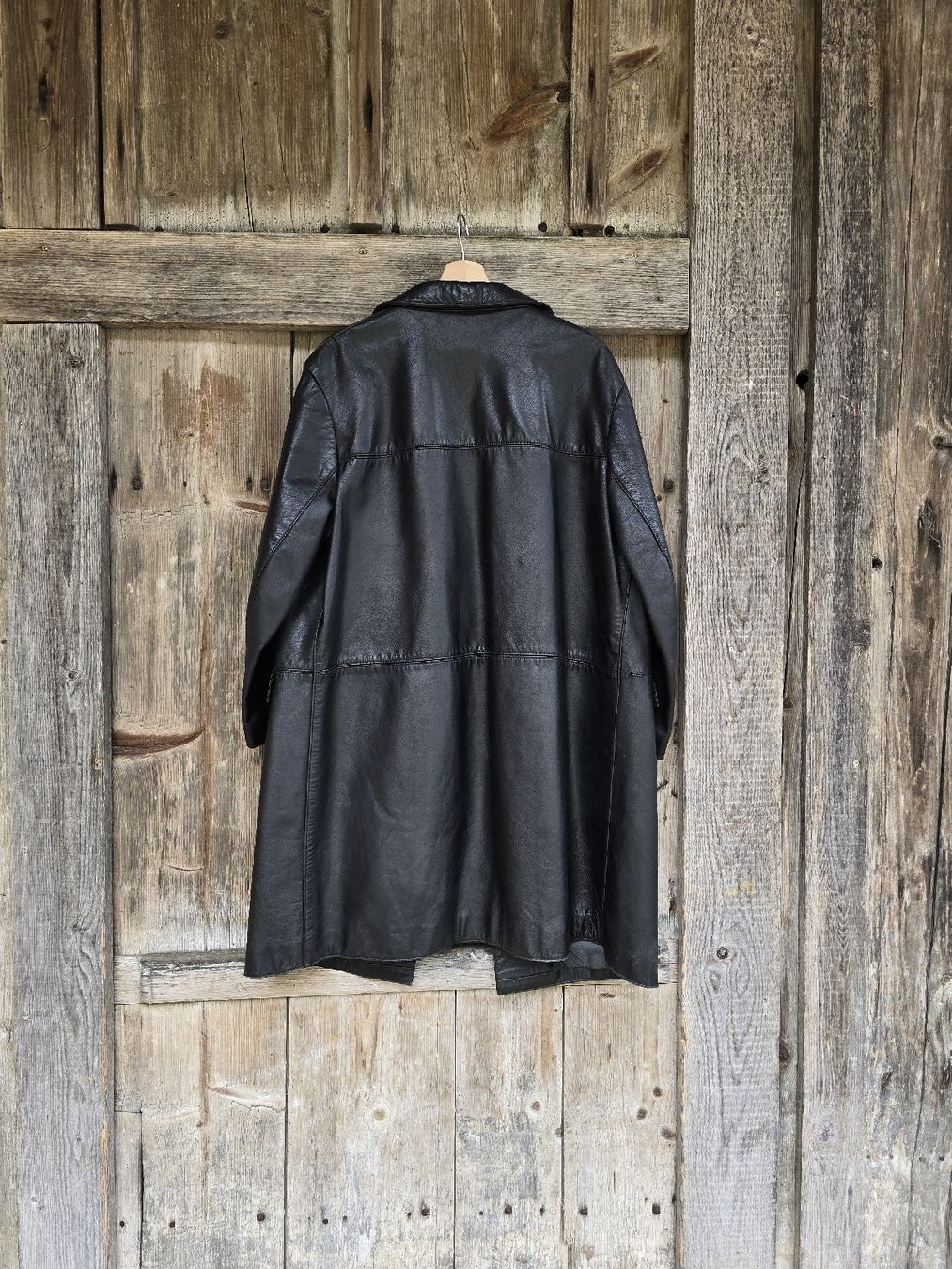Cappotti: Black Leather trench coat, vintage – Usato da Moutier venduto da nadia.manadmabad 1