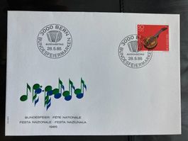 Schweiz 1985 Ersttagsbrief Pro Patria 50 Halszither Bern