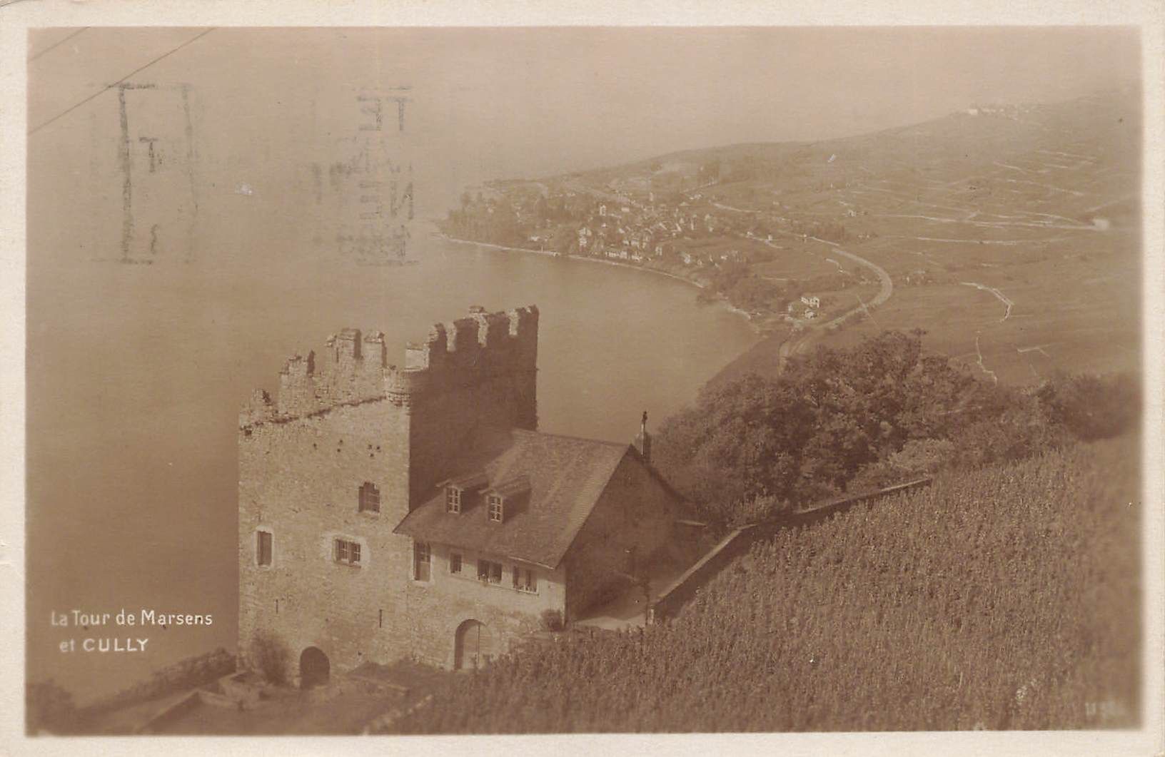 Cartoline postali: La Tour marsens et Cully – Usato da Biasca venduto da Blenio71