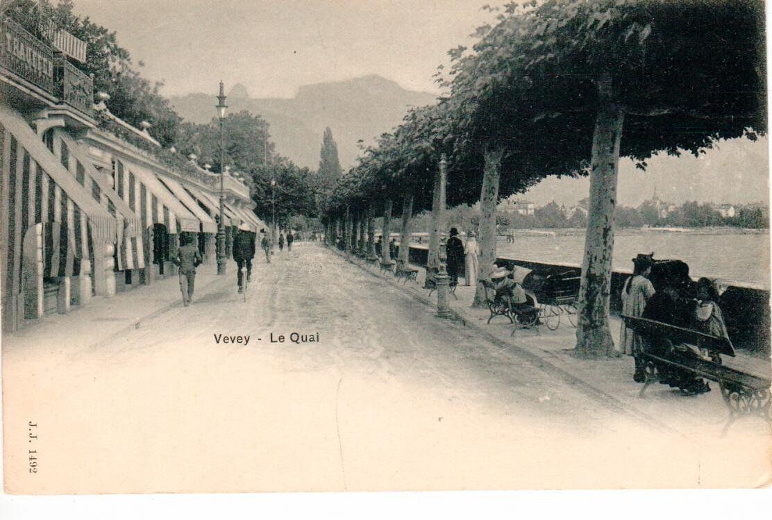 Cartoline postali: Vevey - le Quai – Usato da Wolhusen venduto da Curver9