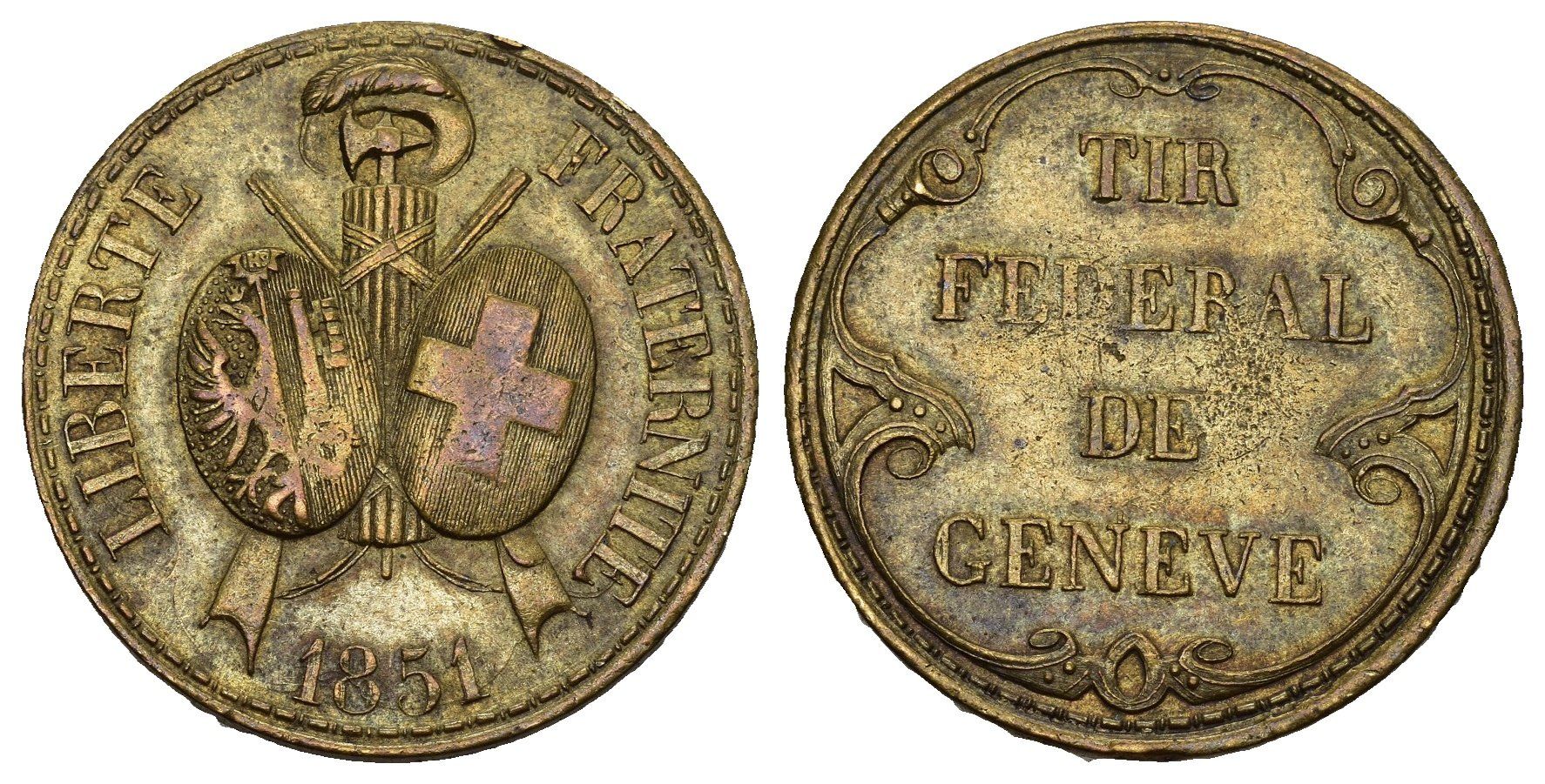 Medaillen: Genf 1851 – Gebraucht aus Bern von numismatictops