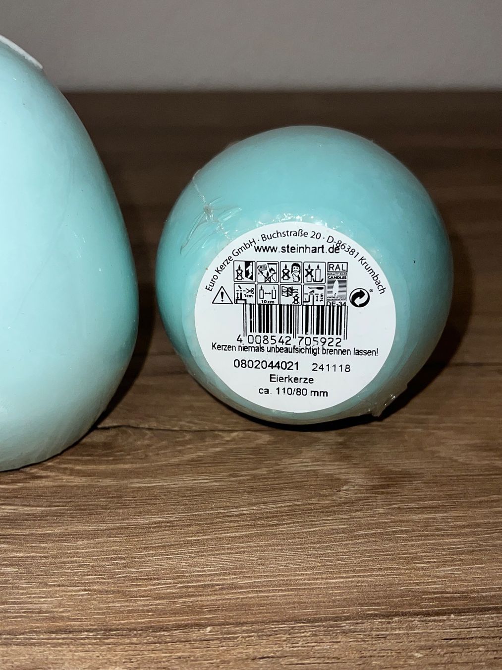 Tutte le decorazioni: 2 blaue Eierkerzen, Osterdeko, neu, ungebraucht, Deko – Nuovo e nell'imballaggio originale da Bottenwil venduto da topshop 1