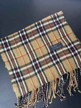 Écharpe Burberry beige et blanc laine 