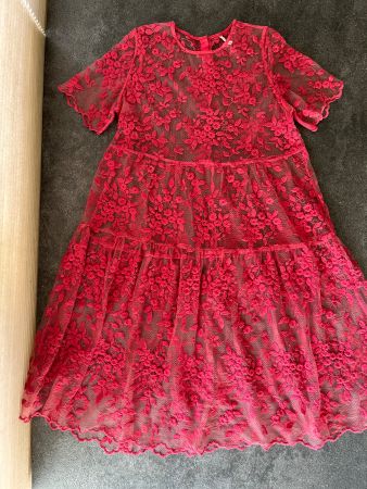 SPJ Damenkleid mit Blumenstickerei - Größe L