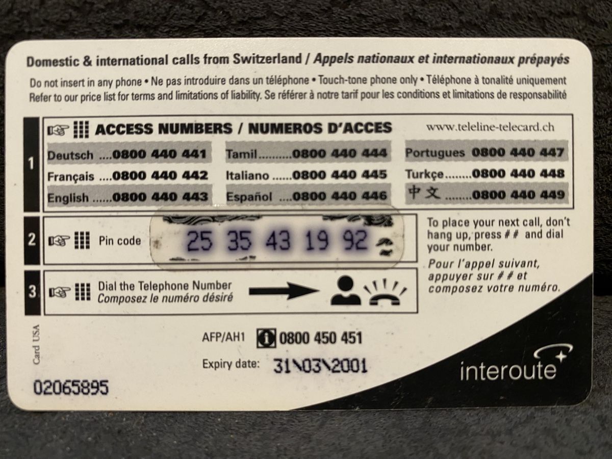 Telefon- & Taxkarten: Teleline – Gebraucht aus Lausanne von babacard10 1
