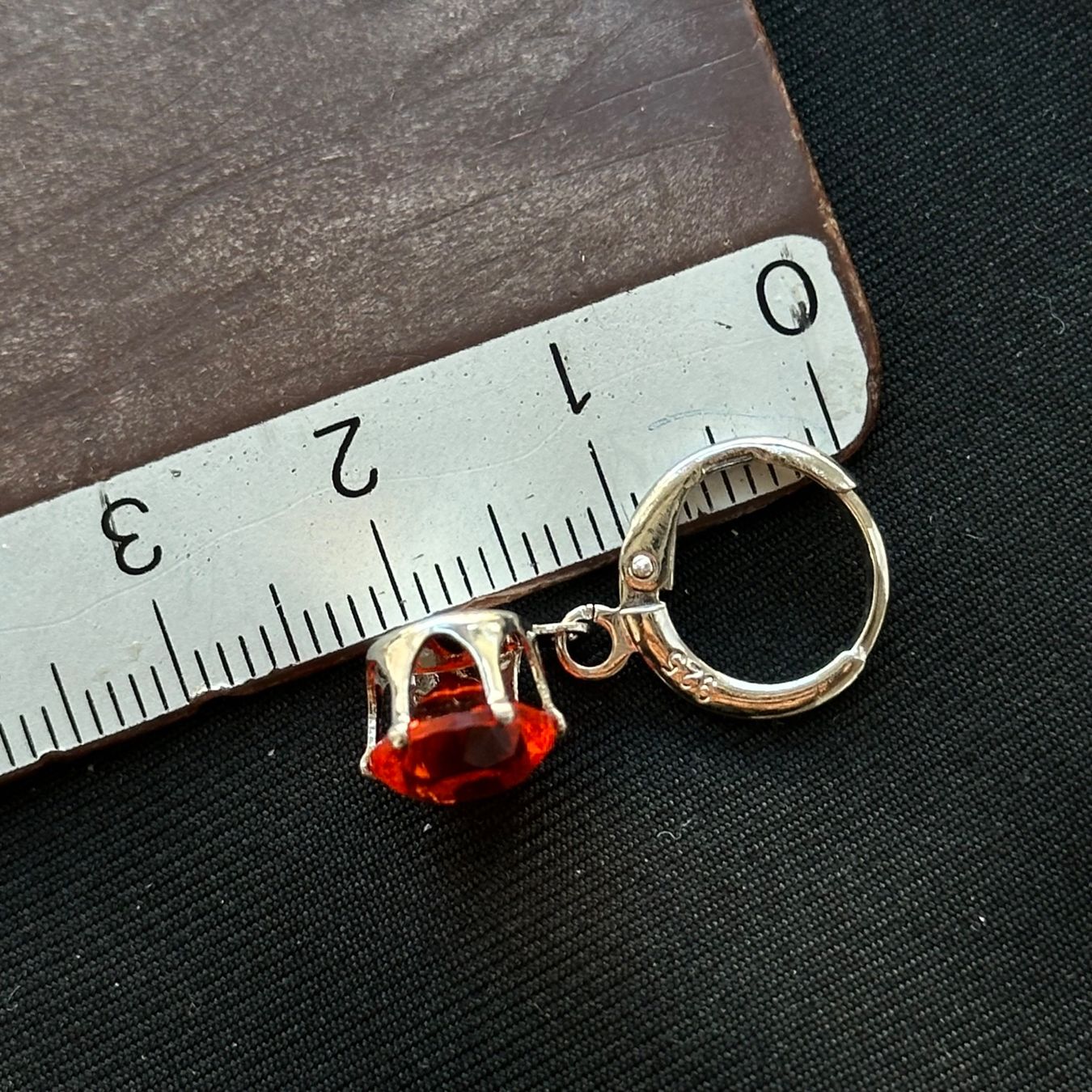 Orecchini pendenti & Orecchini a lobo: Silber 925 Orange Edelstein Kreolen – Nuovo (secondo la descrizione) da Givisiez venduto da dor_xb9k 1