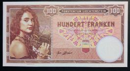 *ESSAI/PROBE*Liechtenstein-100 Franken UNC