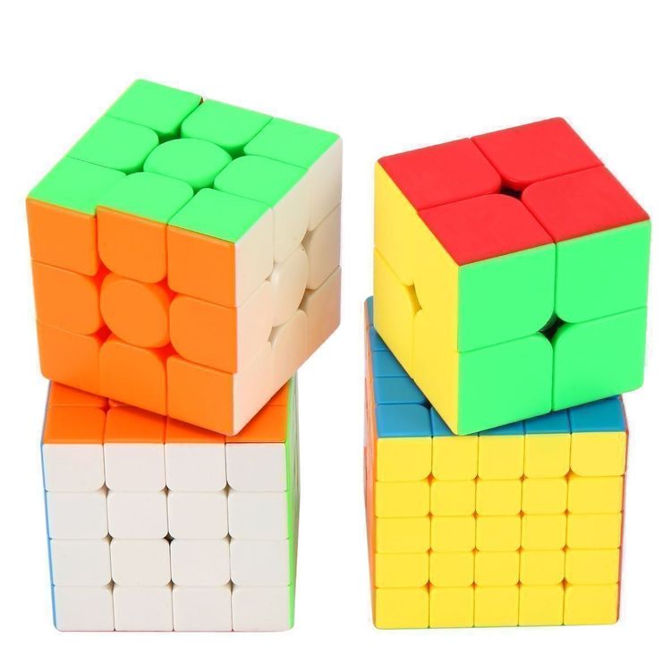 Coolzon Zauberwürfel Set 6er Pack - Speed Cubes 2x2 Bis 4x4