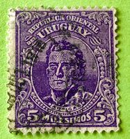 BRIEFMARKEN AUS  Uruguay Jose Artigas  GESTEMPELT  