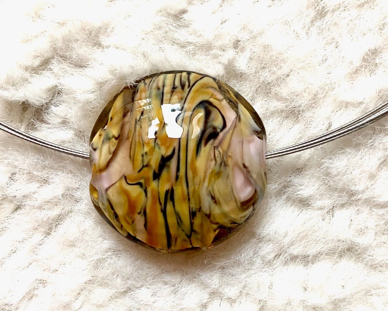 Catenine: Modechmuckkette, Glas Anhänger – Usato da Uster venduto da ros_pym8