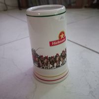 Hürlimann Bierkrug, Wintermotiv, Pferdekutsche, Rarität!