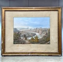 1825 Gravure "Vue de Fribourg" Hurlimann d'après G.A. Müller