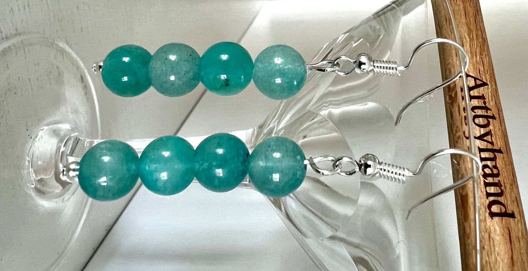 Orecchini pendenti & Orecchini a lobo: BEZAUBERNDE OHRHÄNGER SILBER 925 MIT AQUAMARIN PERLEN – Nuovo (secondo la descrizione) da Ruswil venduto da artbyhand