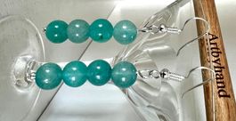 BEZAUBERNDE OHRHÄNGER SILBER 925 MIT AQUAMARIN PERLEN