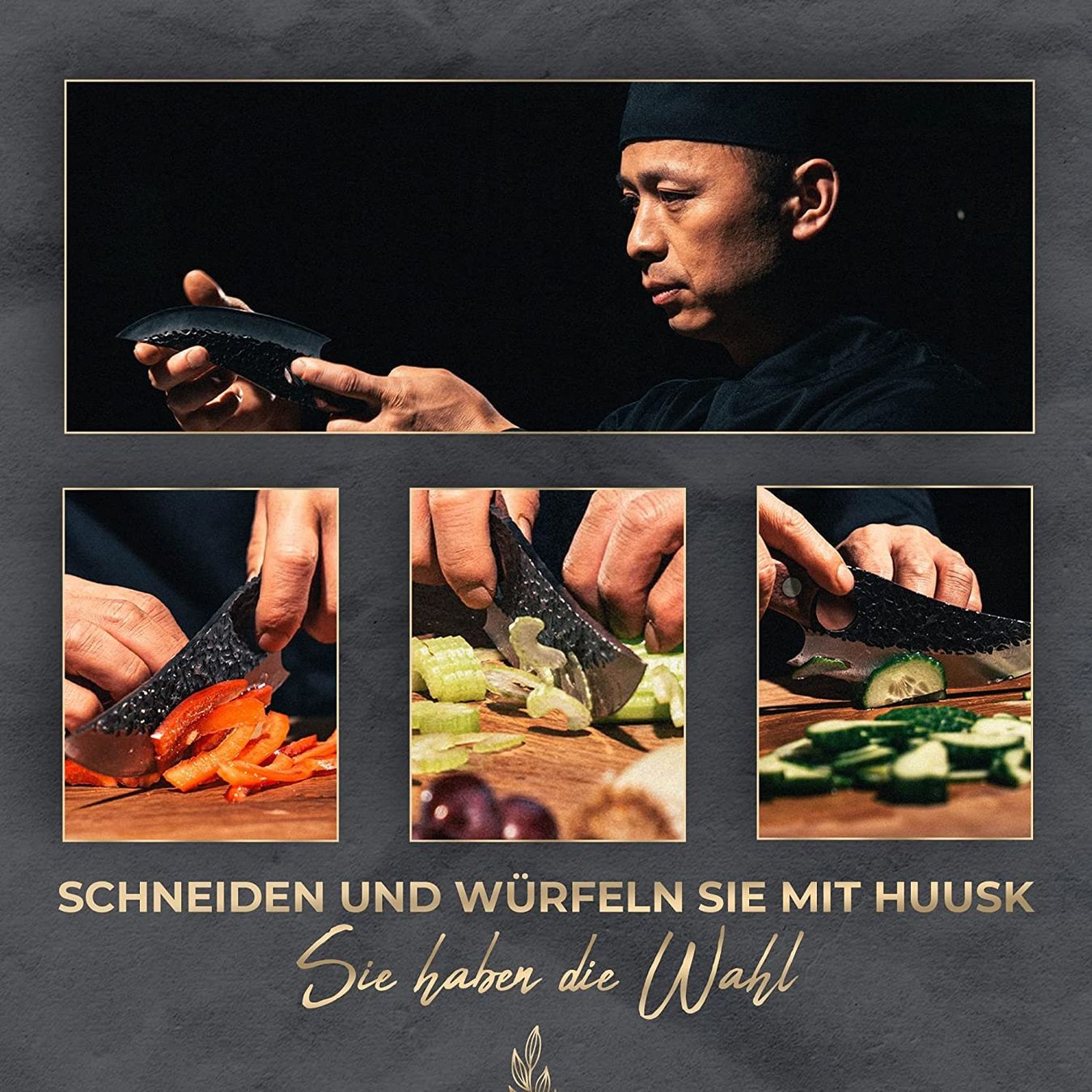 Küchenmesser: Profi Kochmesser Holz Griff Messer Kochen Camping – Neu und originalverpackt aus Hundwil von Mr.Wong 5