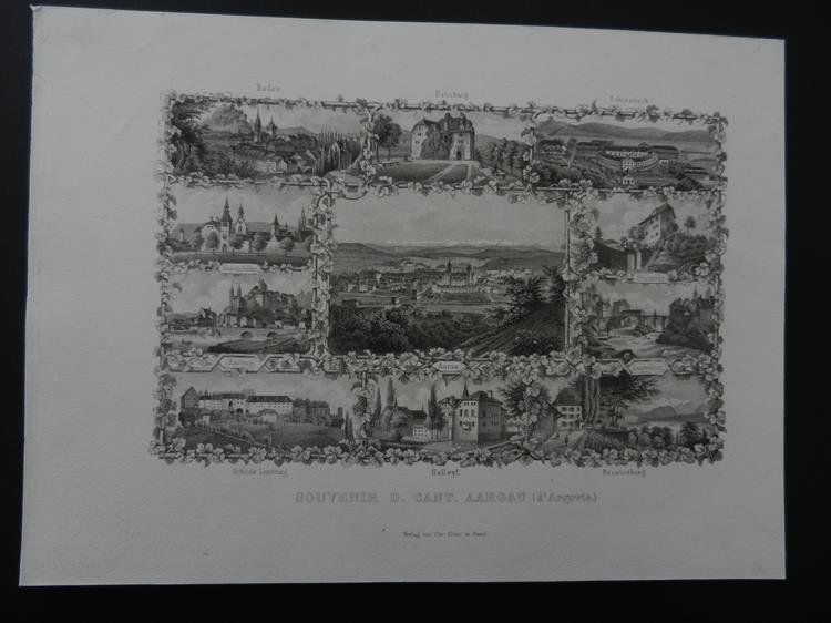 Gravures: Souvenir Kanton Aargau – D'occasion à Risch par Antikfee