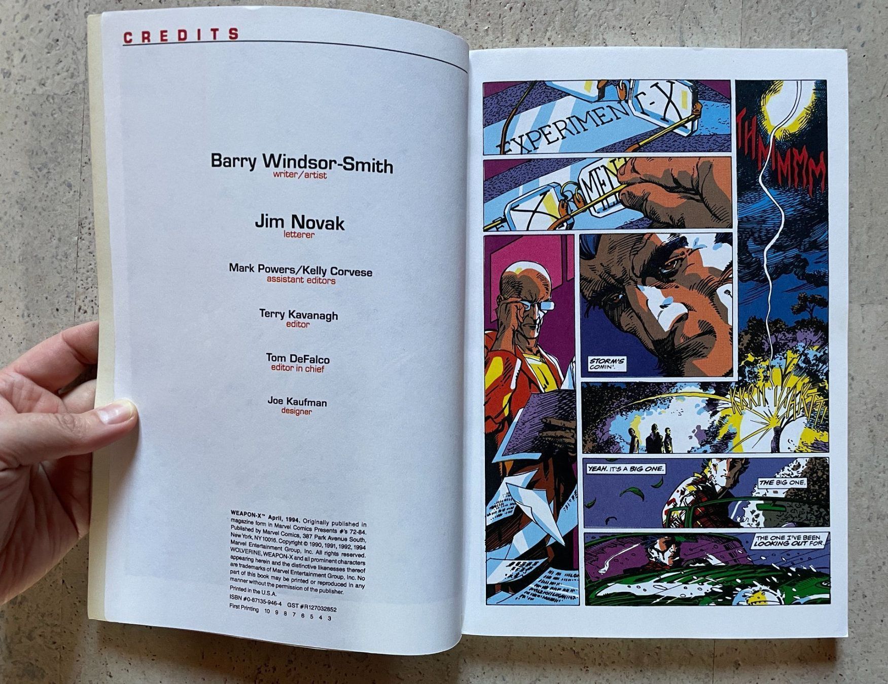 Comics: Wolverine: Weapon X by Barry Windsor-Smith 1994 ENG - RAR – Gebraucht aus Urtenen-Schönbühl von winterkalt 1