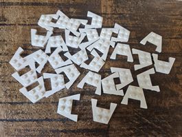 lego 48183 lot de 30 pièces White Wedge, Plate 3 x 4
