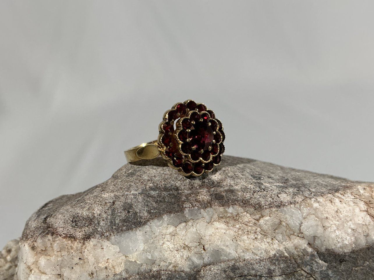 Anelli: BÖHMISCHER GRANATSCHMUCK Halskette und Ring – Nuovo (secondo la descrizione) da Richterswil venduto da Restwert_Richterswil 8