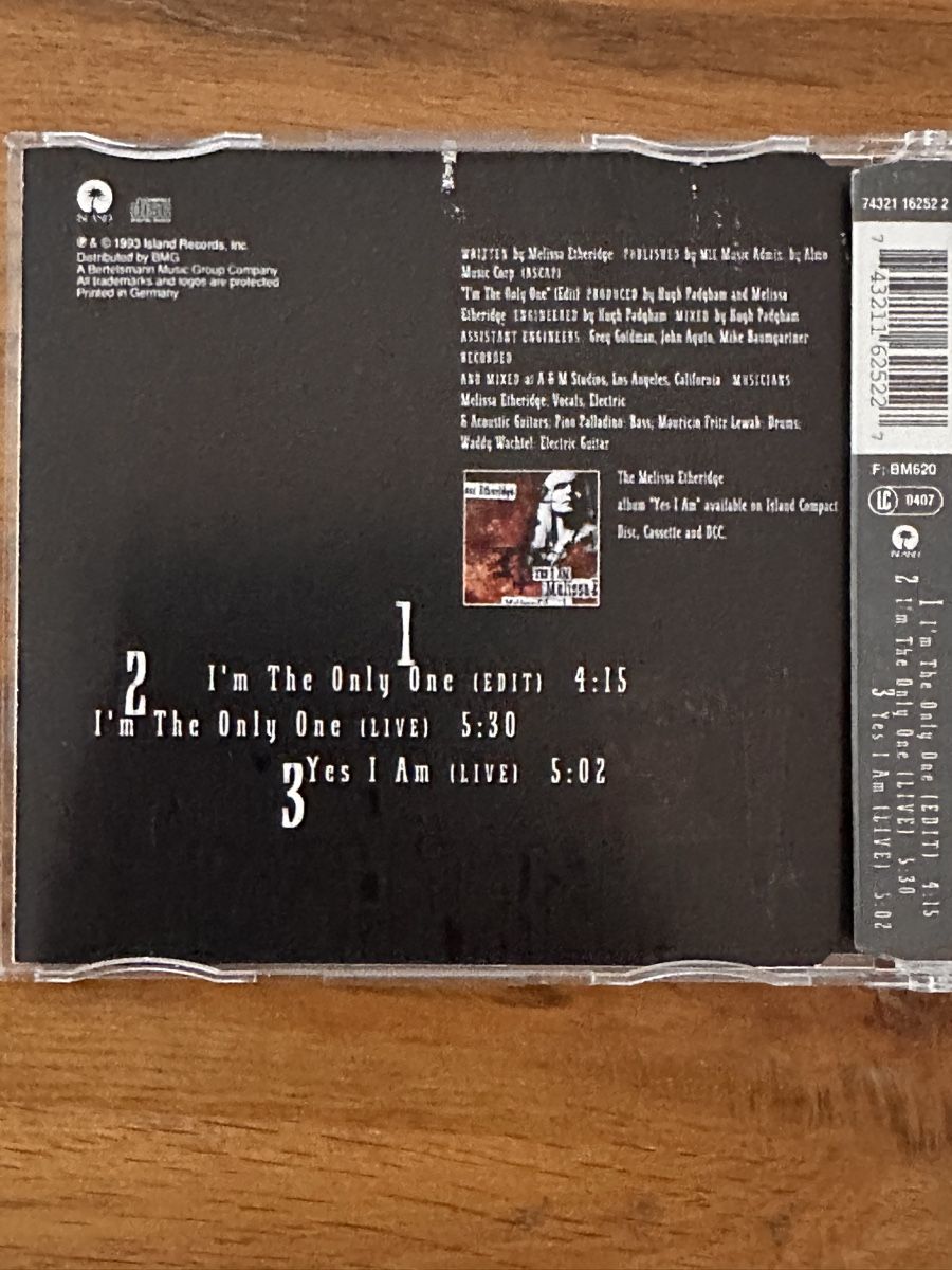 CD: 4x Melissa Etheridge Singl. u 1x open - ended interview Prom – Usato da Däniken SO venduto da cash63 4
