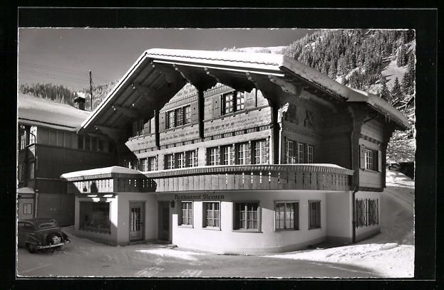 Cartoline postali: Adelboden, Restaurant Sternen im Winterk – Usato da Berlin venduto da bartko-reher