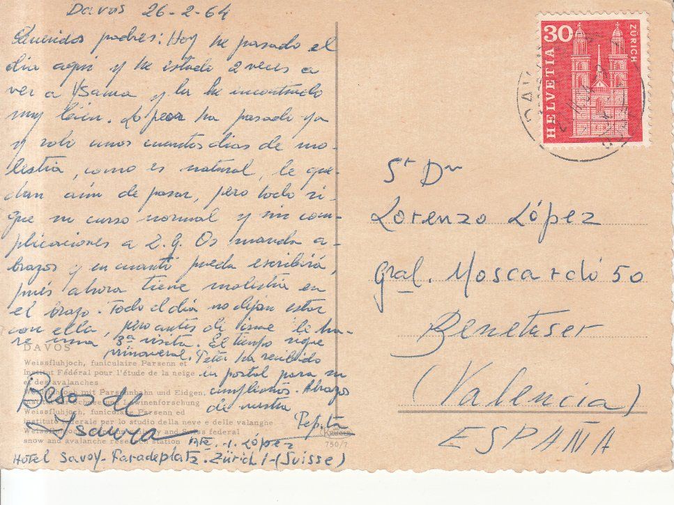Cartoline postali: Weissfluhjoch 1964 – Usato da Bürglen TG venduto da StampGraf 1