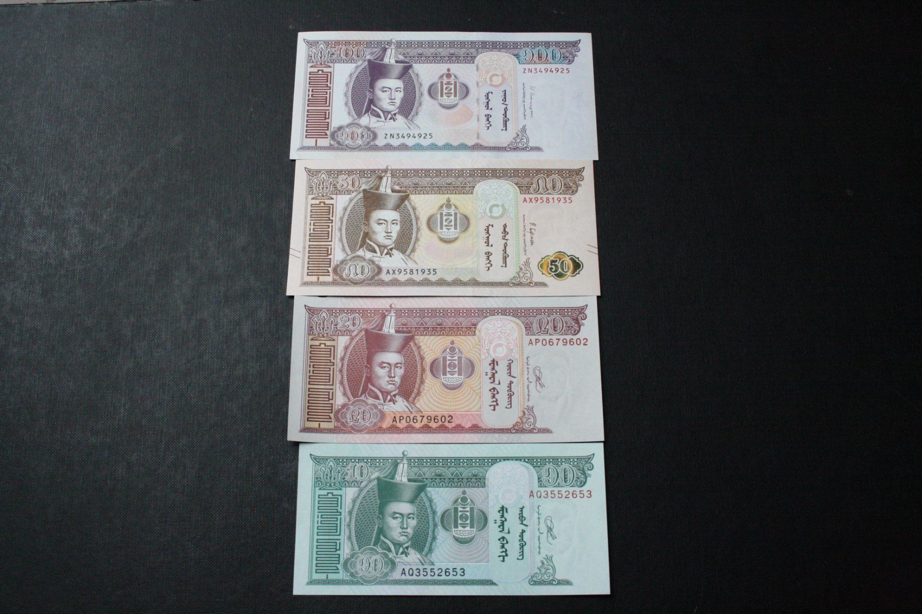 Banconote: Serie UNC Mongolie – Nuovo (secondo la descrizione) da Cormondrèche venduto da Hermes.monnaies