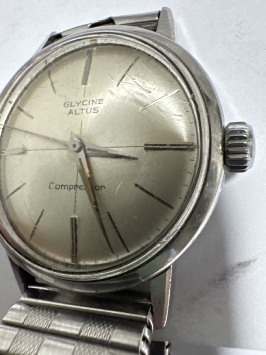 Glycine Orologi: Montre Glycine Altus Compressor vintage état usagé – Usato da La Chaux-de-Fonds venduto da lida2005 2