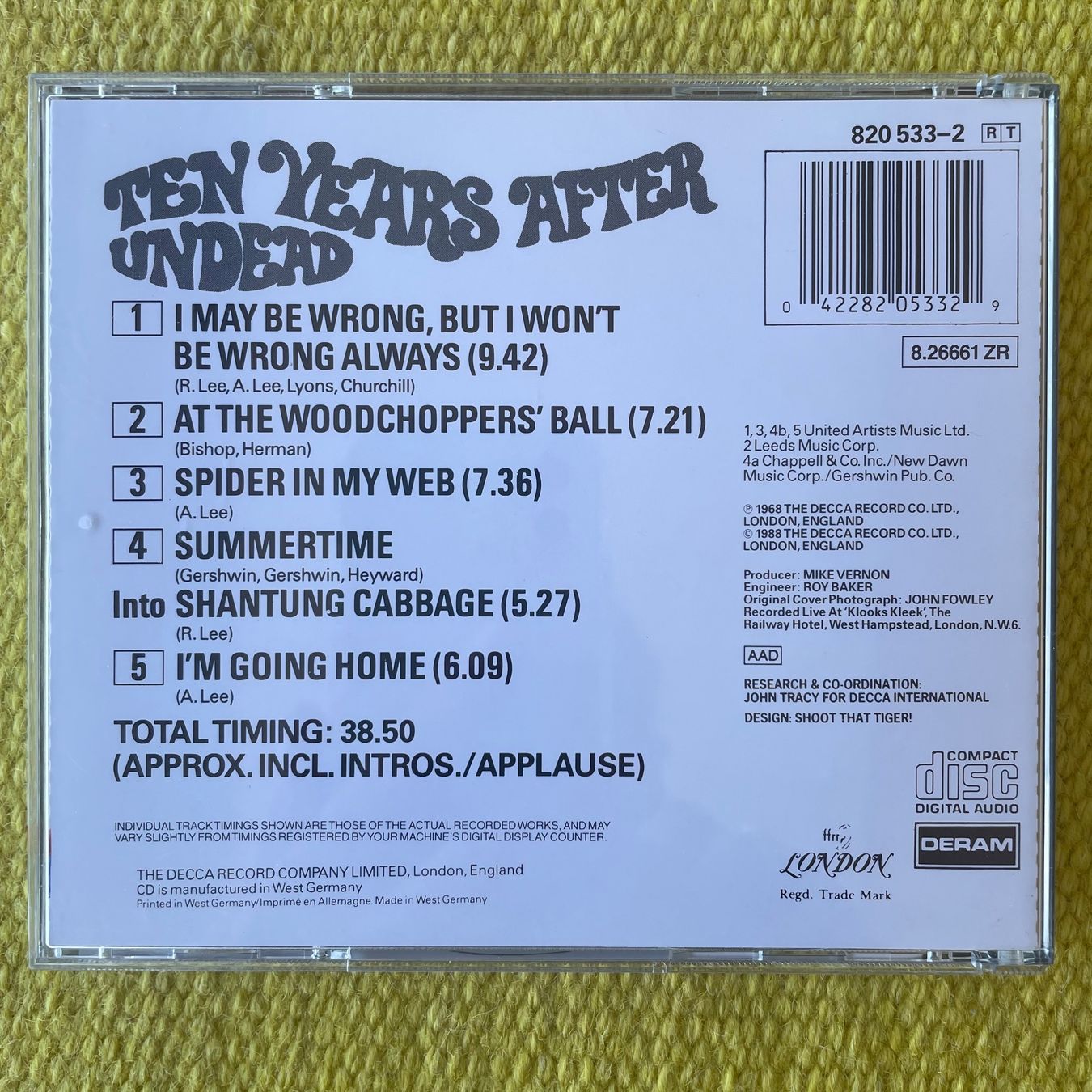 CD: TEN YEARS AFTER-UNDEAD68 – Usato da Rorschacherberg venduto da CD-Roli 1