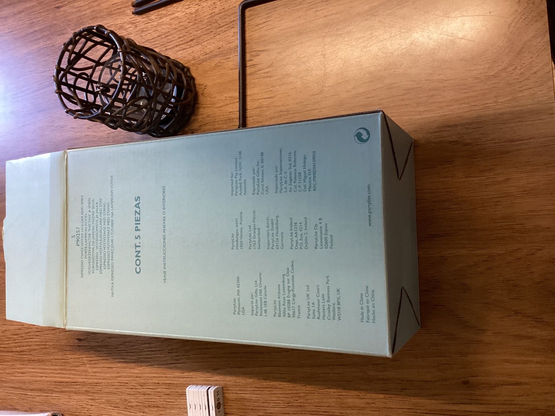 Partylite Portacandele: Votiv Kerzen Halter Rattan  mit Spiess – Nuovo e nell'imballaggio originale da lyss venduto da Dsll 2