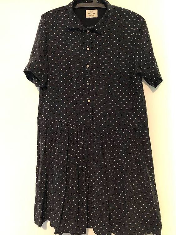 Robe Noire Sans Manches à Pois CACHE CACHE - Taille L/XL, Style Vintage, état Excellent