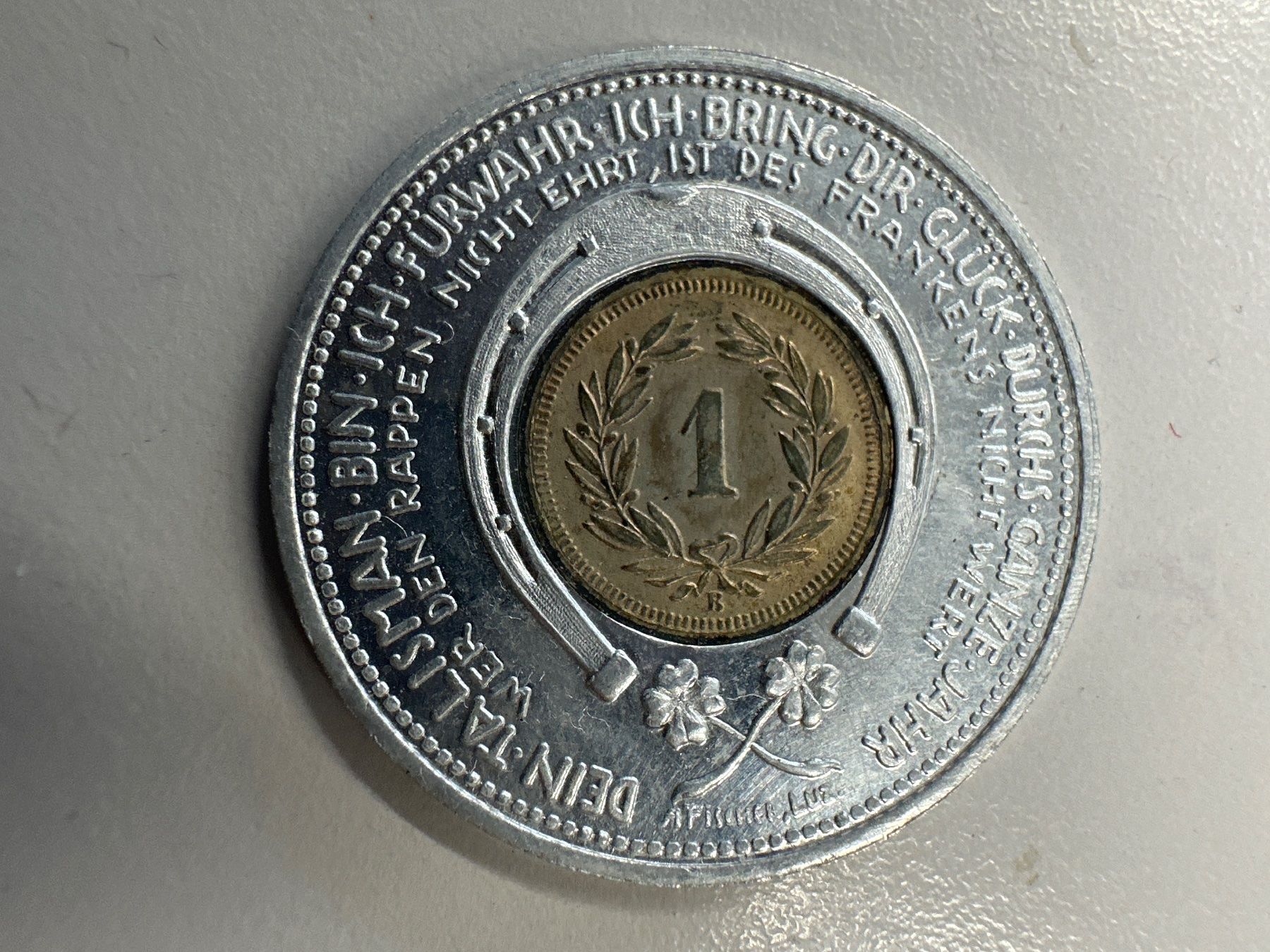 Tutti le monete: 1 Glücksrappen 1936 Schweiz – Usato da Herisau venduto da herau 1