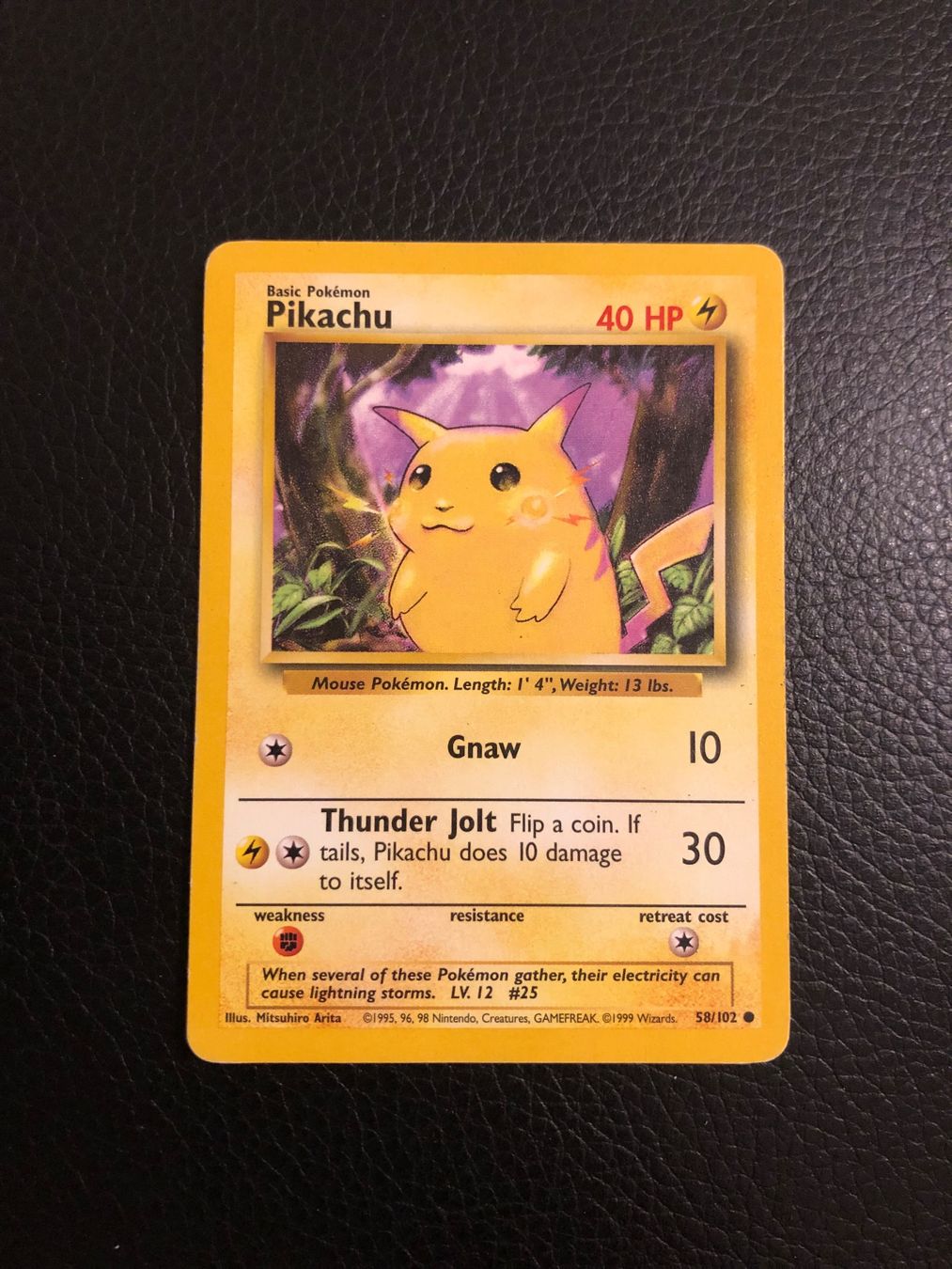 Pokémon Carte collezionabili: 1999 Base Set Pikachu 58/102 Ab 1 – Usato da Paradiso venduto da Pkmn10