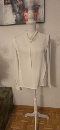 Elegante Vintage Bluse, Creme, Grösse 42 – zeitloser Stil