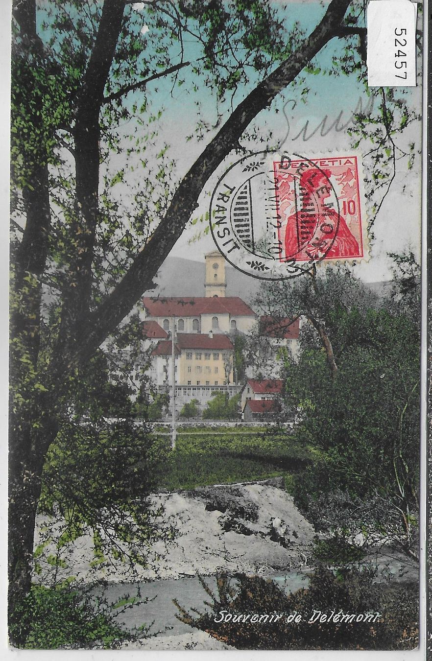 Cartoline postali: Souvenir de Delemont - coloriert – Usato da Ettingen venduto da Kartenplanet