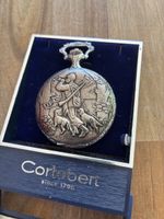 Montre de poche Cortebert avec motif chasseur en boîte