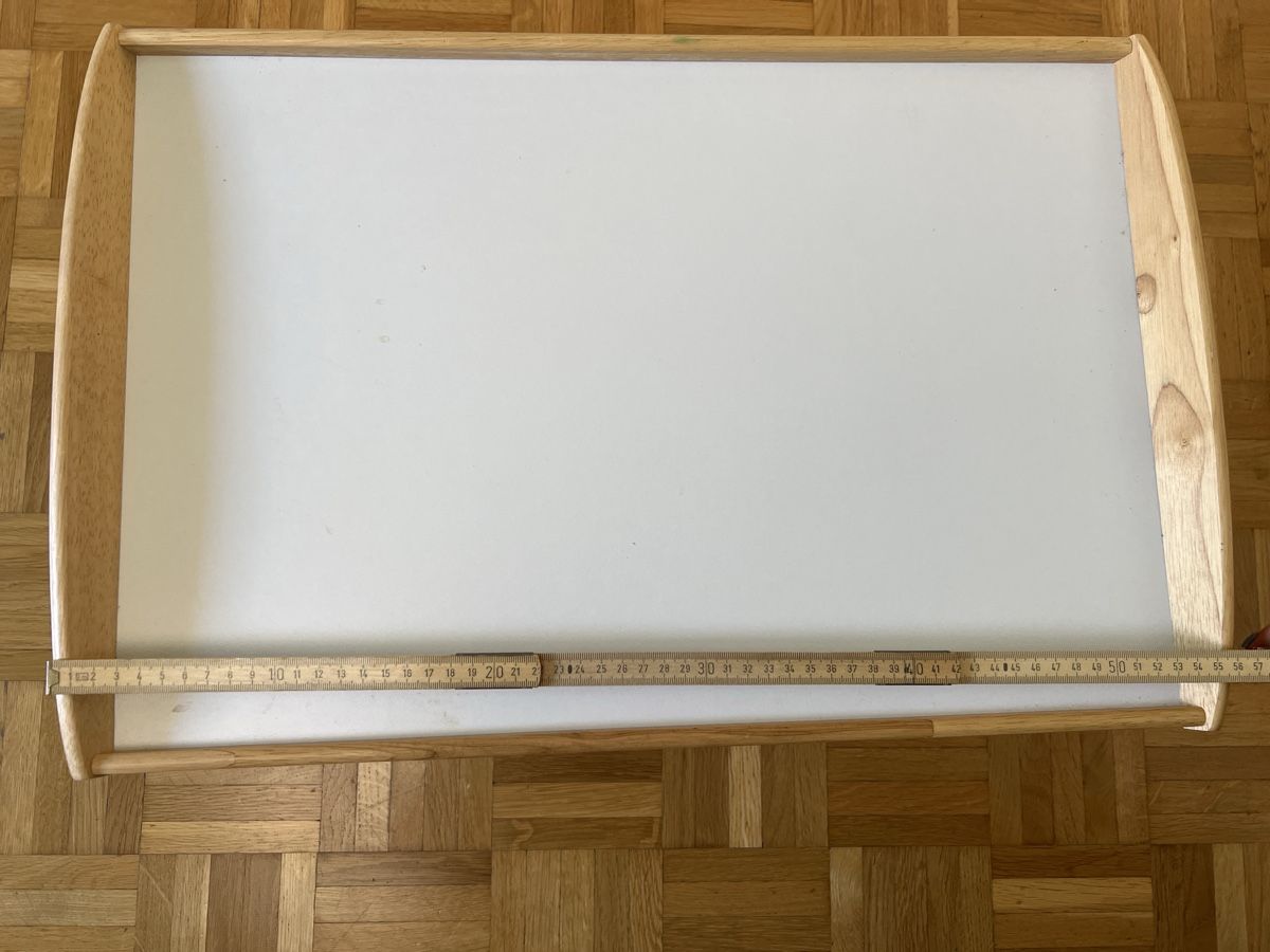 Ikea Piatti di portata: Holz-Tablett mit weisser Platte – Usato da Zürich venduto da n_89 1